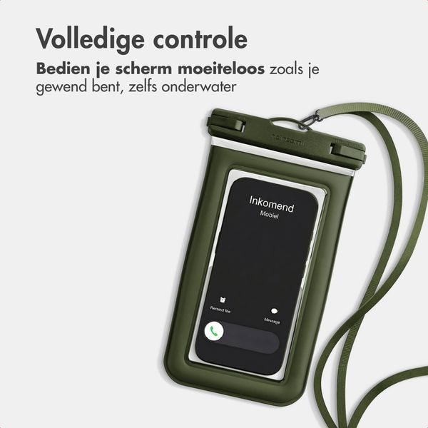 imoshion Floating Waterproof Pouch - Universeel waterdicht telefoonhoesje - Donkergroen