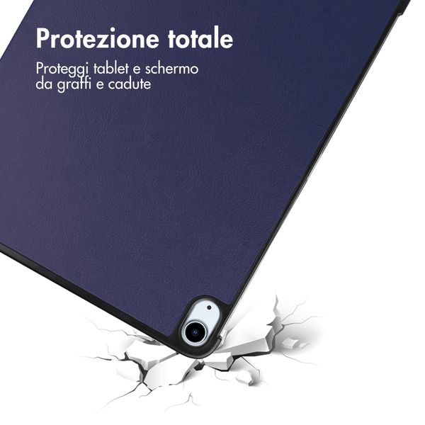 imoshion Trifold Bookcase Apple iPad Air 13 inch (2026) M4 / (2025) M3 / (2024) M2 - Donkerblauw