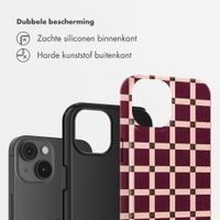Selencia Vivid Backcover Apple iPhone 14 - Check This Burgundy