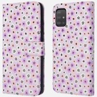 imoshion Design Bookcase Samsung Galaxy A51 - Purple Flowers