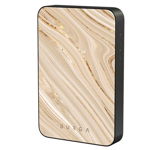 Burga Magnetic Powerbank 5.000 mAh - MagSafe en Qi2 - Full Glam / Gunmetal
