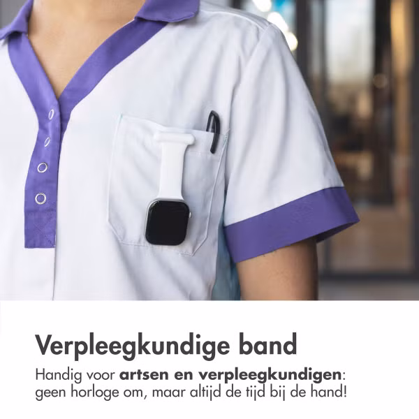 imoshion Verpleegkundige siliconenband Apple Watch Series 1 t/m 11 / SE / Ultra (44/45/46/49 mm) - Wit