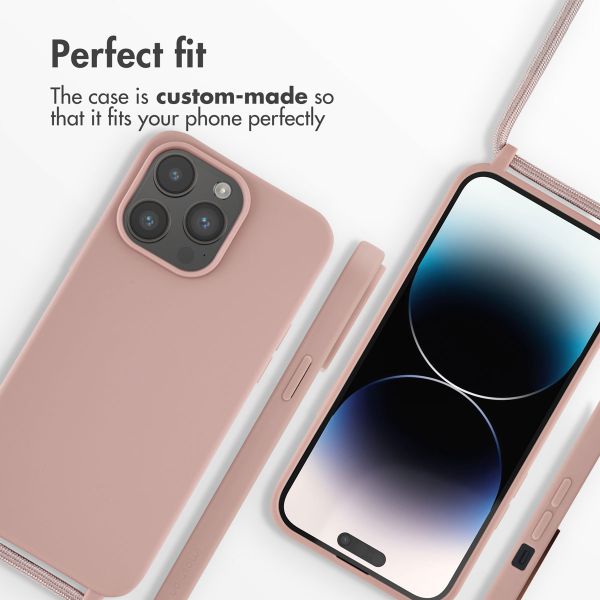 imoshion Silicone Case with Strap Apple iPhone 14 Pro Max - Sand Pink
