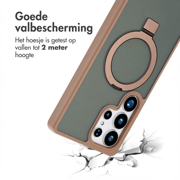 Accezz Ring Stand Backcover met MagSafe Samsung Galaxy S25 Ultra - Bruin