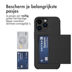 imoshion Backcover met pasjeshouder Apple iPhone 15 Pro Max - Zwart