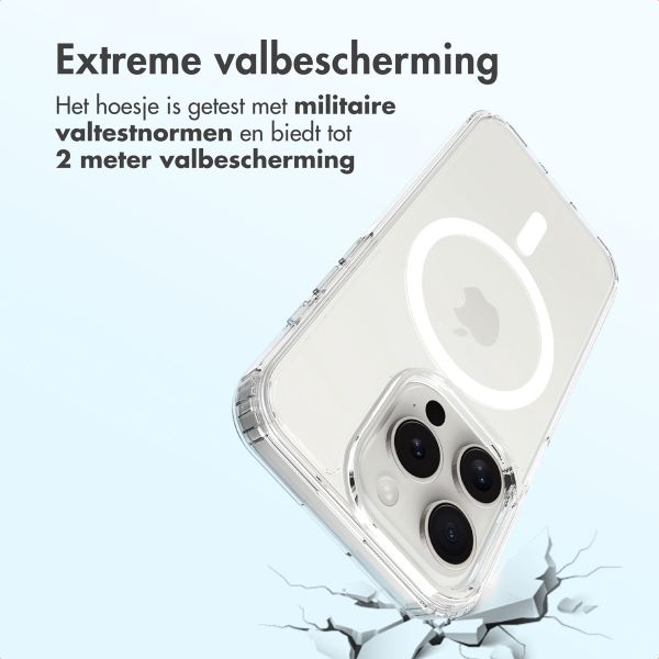 Accezz Xtreme Impact Backcover met MagSafe Apple iPhone 15 Pro - Transparant