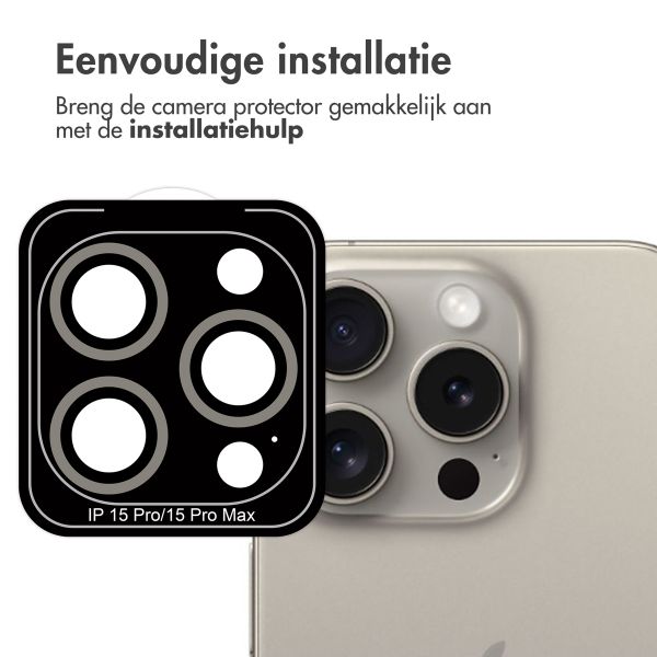 imoshion 2 Pack Camera lens protector Apple iPhone 15 Pro / 15 Pro Max - Natural Titanium