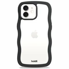 Holdit Wavy Case Apple iPhone 12 (Pro) - Black / Transparent