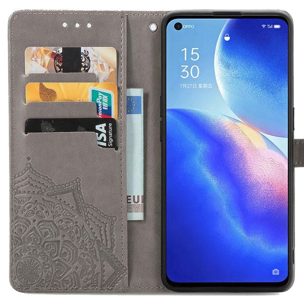 imoshion Mandala Bookcase voor de Oppo Find X3 Lite - Grijs