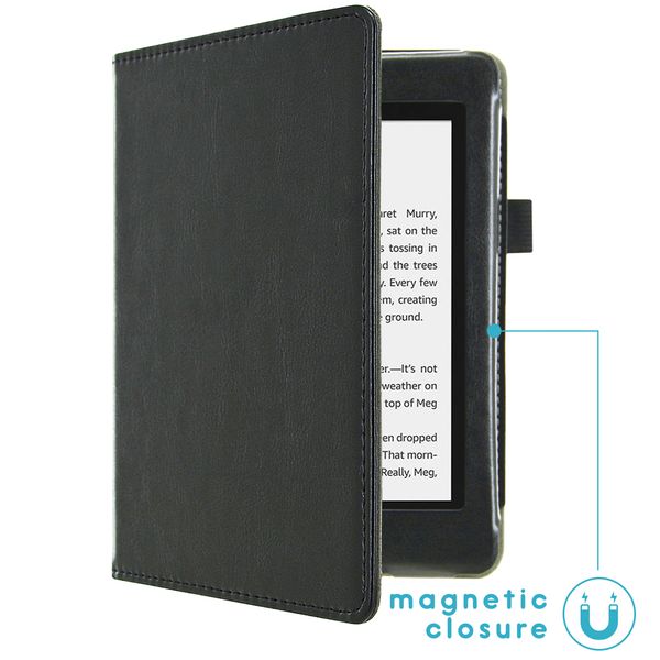 imoshion Vegan Leather Bookcase Amazon Kindle Paperwhite 4 - Zwart