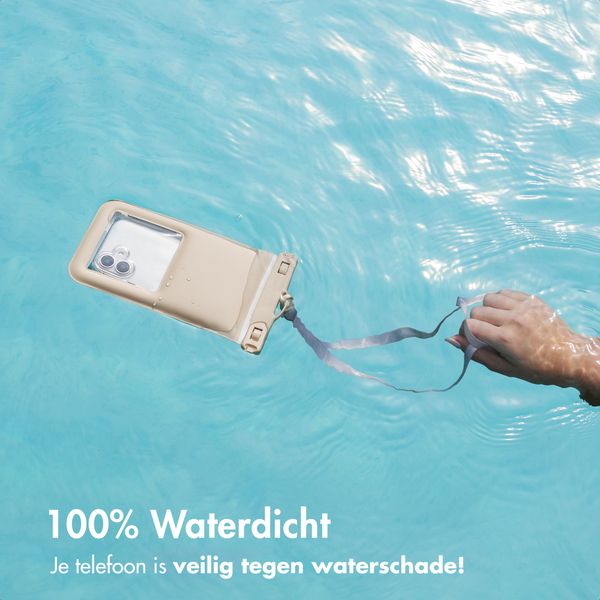 imoshion Floating Waterproof Pouch - Universeel waterdicht telefoonhoesje - Beige