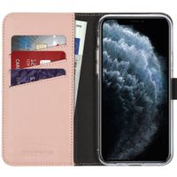 Selencia Echt Lederen Bookcase iPhone 11 Pro - Roze