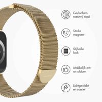 imoshion Milanees magnetisch bandje Apple Watch Series 1 t/m 10 / SE / Ultra (2) (44/45/46/49 mm) - Maat S - Champagne