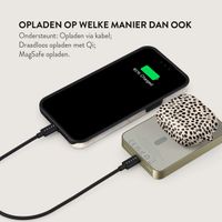 Burga Magnetic Powerbank 5.000 mAh - Geschikt voor MagSafe en Qi2 - Almond Latte / Gold