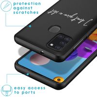 imoshion Design hoesje Samsung Galaxy A21s - Quote - Zwart