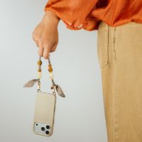 Selencia Rivièra MagSafe Backcover met afneembare haakjes iPhone 12 / 12 Pro - Milky Latte