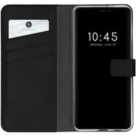 Selencia Echt Leren Bookcase iPhone 13 Mini - Zwart