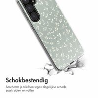 imoshion Design hoesje Samsung Galaxy S24 FE - Smoke Green Flowers