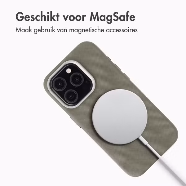 Accezz Mesh Backcover met MagSafe Apple iPhone 15 Pro - Donkergrijs