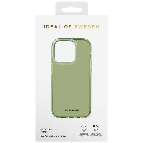 iDeal of Sweden Clear Case iPhone 14 Pro - Khaki