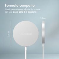 Accezz Wireless Charger USB-C - MagSafe en Qi2 Draadloze Oplader - 1 meter - Wit