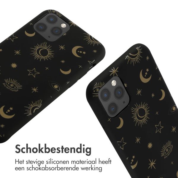 imoshion Siliconen design hoesje met koord iPhone 11 Pro - Sky Black