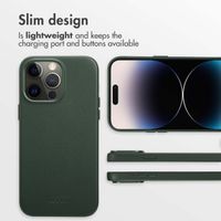 Accezz Leather Back Cover with MagSafe Apple iPhone 14 Pro Max - Cedar Green