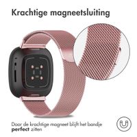 imoshion Milanees magnetisch bandje Fitbit Versa 3 - Maat S - Roze