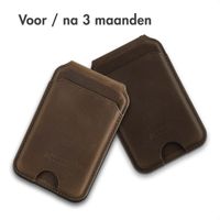 Accezz Vintage Leather MagSafe Kaarthouder met Standaard - Rustic Brown