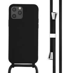 imoshion Silicone Case with Strap Apple iPhone 12 (Pro) - Black