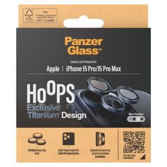 PanzerGlass Camera Protector Hoops Optic Rings Apple iPhone 15 Pro / 15 Pro Max - Blue Titanium