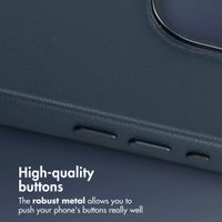 Accezz Leather Back Cover with MagSafe Apple iPhone 15 Pro Max - Nightfall Blue