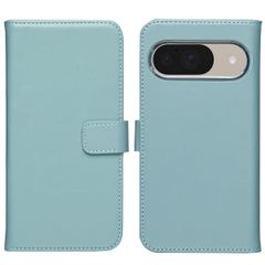 Selencia Echt Leren Bookcase Google Pixel 10 / 10 Pro - Lichtblauw
