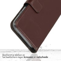Selencia Echt Leren Bookcase iPhone 11 Pro Max - Bruin
