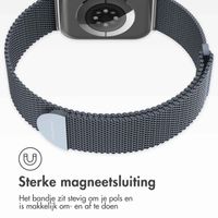 imoshion Milanees magnetisch bandje Apple Watch Series 1 - 9 / SE (38/40/41 mm) | Series 10 / 11 (42 mm) - Maat S - Donkergrijs