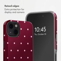 Selencia Vivid Back Cover Apple iPhone 13 - Happy Dots Burgundy