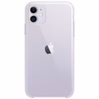 Apple 3 Pack Silicone Backcover + Clearcase iPhone 11 - White + Black + Clear