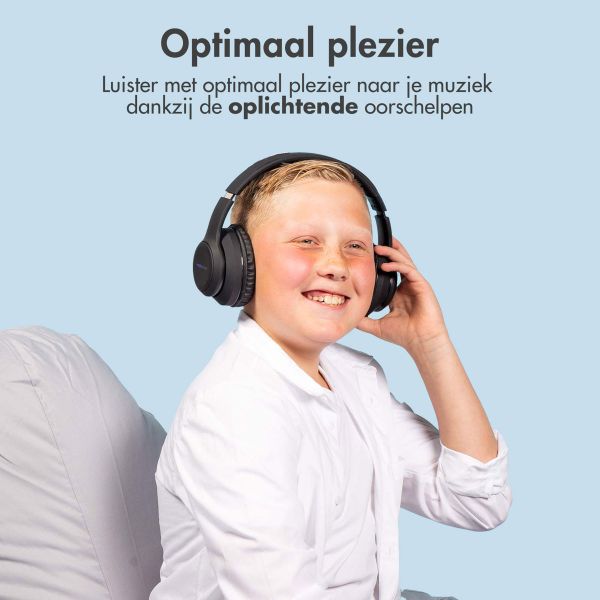 imoshion Kids LED Light Bluetooth Headphones - Kinder koptelefoon - Draadloze koptelefoon + AUX kabel - Zwart