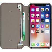 Apple Leather Folio Bookcase iPhone X / Xs - Taupe