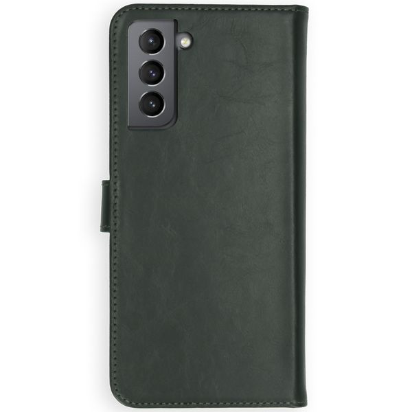Selencia Echt Leren Bookcase Samsung Galaxy S21 - Groen