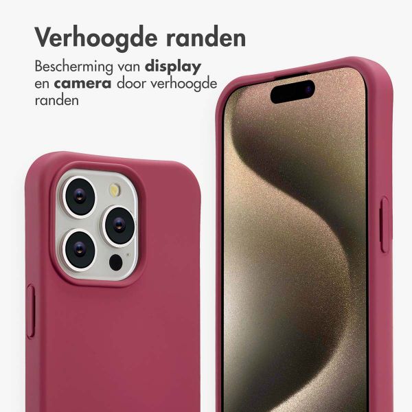 imoshion Color Backcover met afneembaar koord MagSafe Apple iPhone 15 Pro - Raspberry