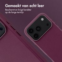 Accezz MagSafe Leather Backcover Apple iPhone 18 Pro Max / 17 Pro Max - Heath Purple