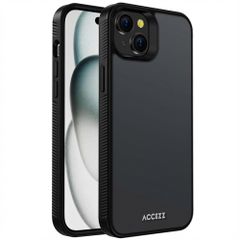Accezz Rugged Frosted Backcover Apple iPhone 15 Plus - Zwart