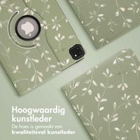 imoshion 360° Draaibare Design Bookcase Apple iPad Pro 11 (2022 / 2021 / 2020 / 2018) - Green Flowers