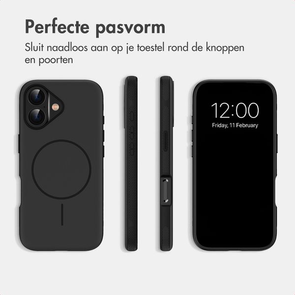 imoshion Color Backcover met Thin MagSafe Ring Apple iPhone 16 - Zwart