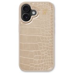 iDeal of Sweden Vegan Leather Backcover iPhone 16 - Warm Beige Croco