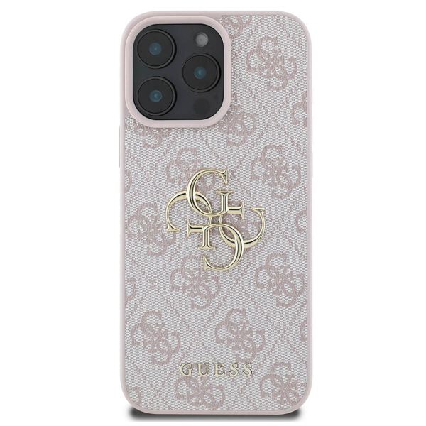 Guess 4G Metal Logo Backcover Apple iPhone 16 Pro - Roze
