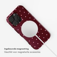 Selencia Vivid Backcover met MagSafe Apple iPhone 16 Pro - Happy Dots Burgundy
