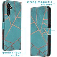 imoshion Design Softcase Bookcase Samsung Galaxy A13 (5G) / A04s - Blue Graphic