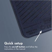 Accezz Magnetic Leather Card Holder - Compatible with Apple Find My - Nightfall Blue